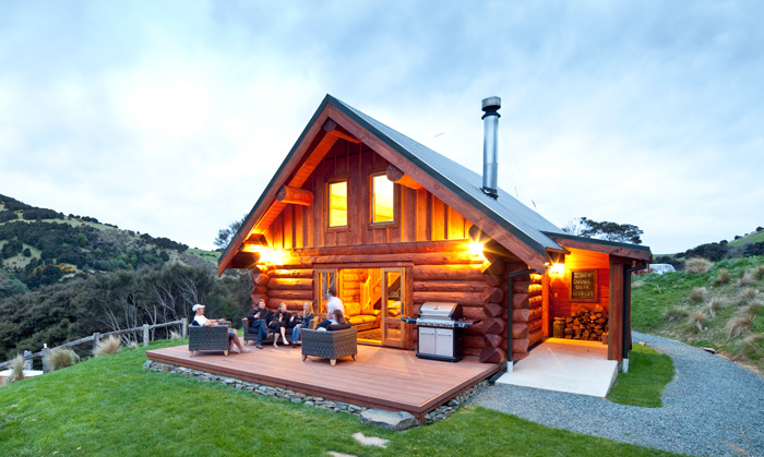 A Cascade Creek Retreat at dusk
